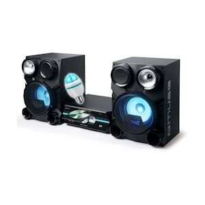 Micro Chaîne-hifi Muse M-80DJ, Bluetooth, lecteur CD, CD-R/RW, MP3/USB /Radio FM, Écran LED rétro-éclairage blanc, Ampoule DIAMS