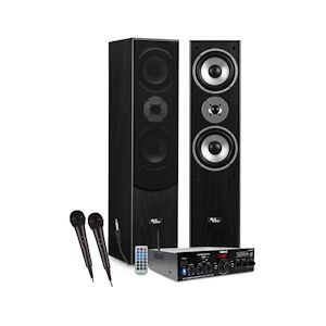 Colonnes Son HIFI/HOME-CINÉMA EVIDENCE ACOUSTICS EA700-BK - 1000W PMPO, Ampli stéréo 2x50W, USB Bluetooth, FM, 2 Micros karaoké