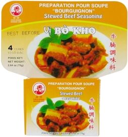 COQ Assaisonnement pour Boeuf Bourguignon Mijoté Bo Kho 75g 30 boîtes