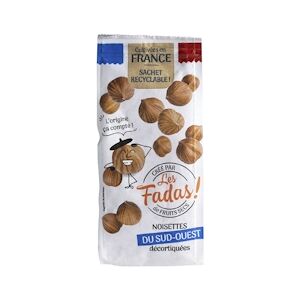 Noisettes décortiquées Origine France en sachet de 140g x7 Les Fadas de Fruits Secs