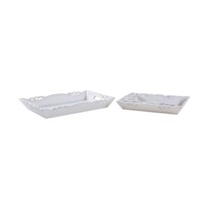 AUBRY GASPARD assortiment plateaux rectangulaire en manguier blanc x 3