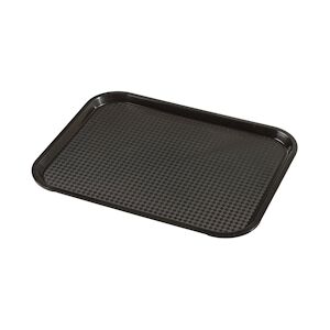 aro Plateau de service, polypropylène, 34.5 x 26.5 x 2 cm, rectangulaire, empilable, noir, 6 pièces\N