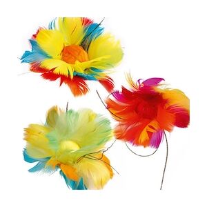 MONDO DECO Fleurs Plume 4 Couleurs Plume Les Plumes Coloris Aléatoires Hauteur : 9 cm Diamètre : 10 cm x 300 Mondo Déco