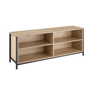 Tectake Étagère pour téléviseur Navan 147x41x60,5cm - Bois clair industriel, Chêne Sonoma