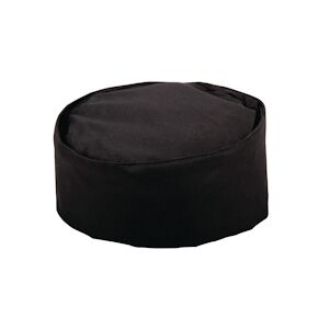 Gastronoble Whites Skull Cap toque de cuisinier noir L