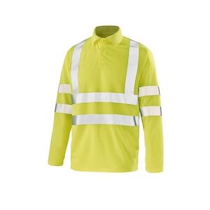 Cepovett - Polo manches longues Fluo Base 2 Jaune Taille LL