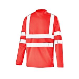 Tee Cepovett - Tee-shirt manches longues Fluo Base 2 Rouge Taille 2XLXXL