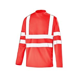 Tee Cepovett - Tee-shirt manches longues Fluo Base 2 Rouge Taille MM