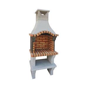 ARTICIMENTOS BARBECUE CROOK I - Barbecue simple en brique et ciment réfractaire - 78x57x204cm