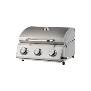 Tarrington House Barbecue Portable CATHAN 3 Brûleurs, acier inoxydable, 35 x 62 x 47 cm, force de cuisson de 6,6 kW, argent