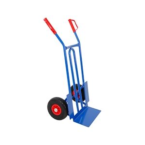 PROREGAL Diable pliable RHINO XL, HxLxP 104x50x60cm, Capacité de charge 250 kg, Bleu, Roues pneumatiques, Chariot de transport, diable d'escalier