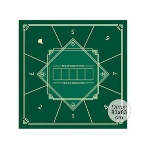 Tapis de poker carre 83 x 83 cm vert  JardinDeco