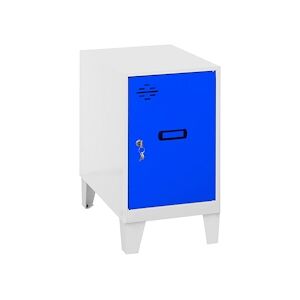 SimonRack Vestiaire métallique mini démonté BLANC/BLEU 575x400x500 mm (haut x largeur x profondeur)