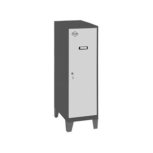 SimonRack Vestiaire métallique mini démonté 1 porte ANTHRACITE/BLANC 1015x400x500 mm (haut x largeur x profondeur)