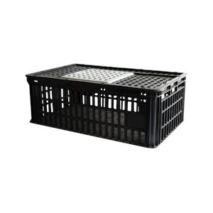 GILAC Cage à volailles 1 porte coulissante 800 x 500 - 84 L - Noir G180805