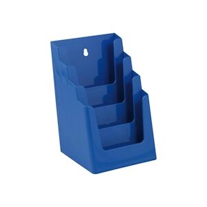 Quadruple porte-brochures – pour 4x A5 - Bleu – polystyrène – 25 cm – VKF Renzel