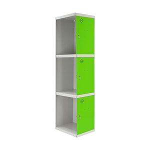 SimonRack Cassier métallique 3 portes ADDITIONNEL démonté GRIS/VERT 1800x300x500 mm (haut x largeur x profondeur)