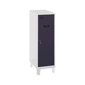 SimonRack Vestiaire métallique mini démonté 1 porte GRIS/ANTHRACITE 1015x300x500 mm (haut x largeur x profondeur)