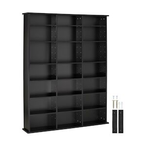 tectake Étagère bibliothèque Stevie 105,5x19x136,5cm - noir -403619