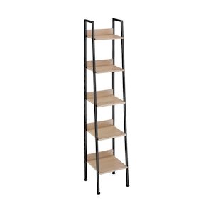 tectake Étagère échelle - 35,5 x 31,5 x 170,5 cm, Bois clair industriel, Chêne Sonoma -404705