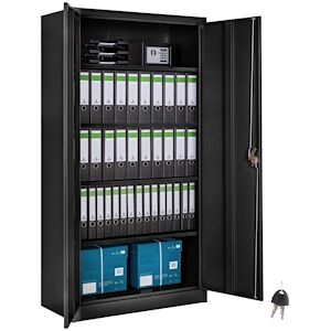 tectake Armoire métallique 5 niveaux - noir, 90 cm -402938 - Publicité