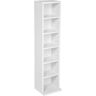 tectake Étagère Colonne Meuble de Rangement 6 compartiments 90x21x20cm - blanc -401700