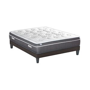 Bellecour Ensemble Matelas Mémoire de forme + Sommier Bois 180x200 cm COLOMBE BELLECOUR