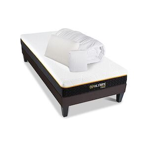 Olympe Literie Ensemble Matelas Mémoire de forme + Sommier + Accessoires 90x190 cm OLYMPE OLYMPE LITERIE