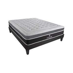 Ensemble Matelas Mémoire de forme + Sommier Bois 140x190 cm ELEGANCE HYPSOM