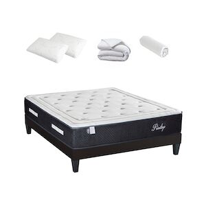 Bellecour Ensemble Matelas Ressorts ensachés + Sommier + Accessoires 140x190 cm PRIVILEGE BELLECOUR