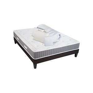 Olympe Literie Ensemble Matelas Mémoire de forme + Sommier Bois + Accessoires 140x200 cm INTUITION OLYMPE LITERIE