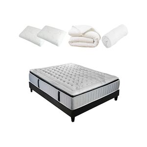 Olympe Literie Ensemble Matelas Ressorts ensachés + Sommier + Accessoires 180x200 cm PHIGALIE OLYMPE LITERIE