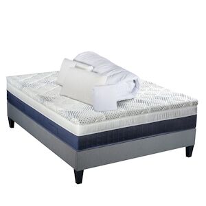 Ensemble   Matelas Memoire de forme + Sommier + Accessoires 160x200 cm CASTELLANE BELLECOUR