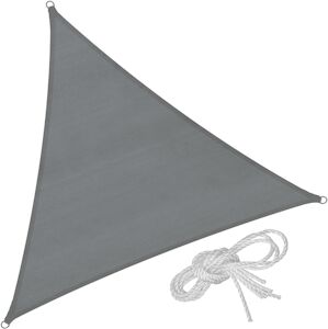 tectake Voile d'ombrage triangulaire, gris - 300 x 300 x 300 cm -403889