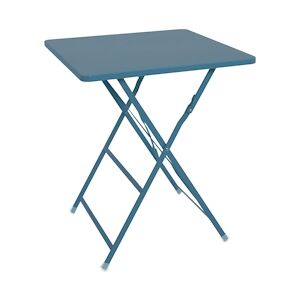 Metro Professional Table de terrasse pliante NOMADE acier 60 x 60 x 72 cm empilable carree bleu