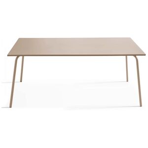 Oviala Business Table de jardin rectangulaire en acier taupe - Oviala