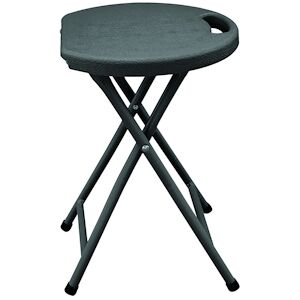 Garden Friend Tabouret pliant Horeca Structure en acier noyer Siege en HDPE