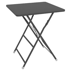 Metro Professional Table de terrasse pliante Trigo Nomade acier 60 x 60 x 72 cm carree pour restaurant gris fonce