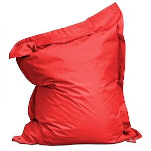 Oviala Business Housse vide de pouf de jardin en polyester rouge 140 x 120 cm - Oviala