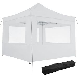 tectake Tonnelle 3 x 3 m avec 4 rideaux blanc 403153