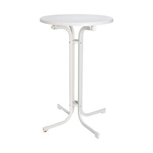 Table haute Klappbar I - blanc - 700 mm - avec trou pour parasol -