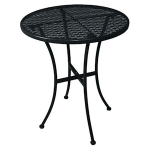 Bolero table de bistrot ronde au design elance acier noir 60 cm