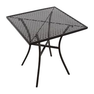 Bolero table de bistrot carree au design elance acier noir 70cm