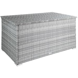 Tectake Coffre de jardin Oslo structure en aluminium 145x825x795cm gris clair