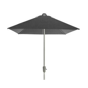 Metro Professional Demi parasol acier aluminium polyester 21 x 13 x 24 m ouverture a manivelle protection UV50 gris platine