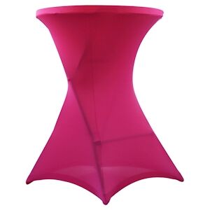 Oviala Business Nappe housse de mange debout rose - Table de bar haute  - Oviala