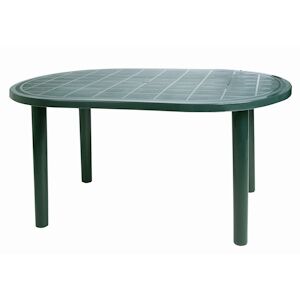 Resol GARBAR GALA Table Ovale Exterieur 140x90 Vert fonce