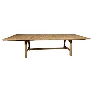 NOW'S HOME - Table Extensible En Bois D'acacia 200-300x120xh75 Cm Saona