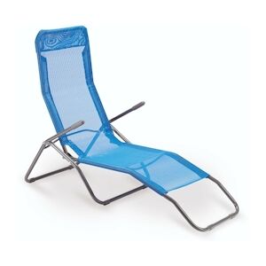 Garden Friend Chaise longue Formentera Basculante structure en acier housse en textilene dimensions h96x140x57 cm Bleu