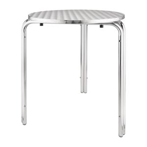 Gastronoble Bolero table de bistrot ronde inox 3 pieds 60cm